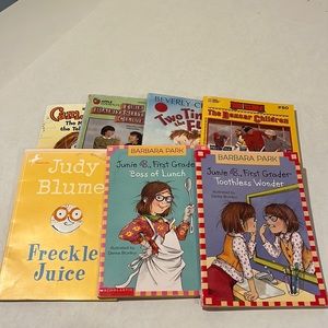 children books - series Junie B Jones Judy Blume Boxcar children Beverly Cleary